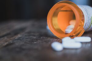 An opioid addicts bottle of opioids